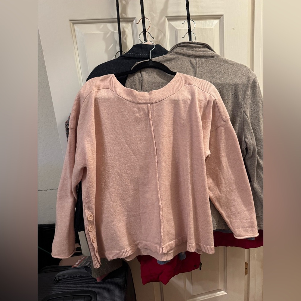 Coldwater Creek Blush Pink Knit Boatneck Sweater